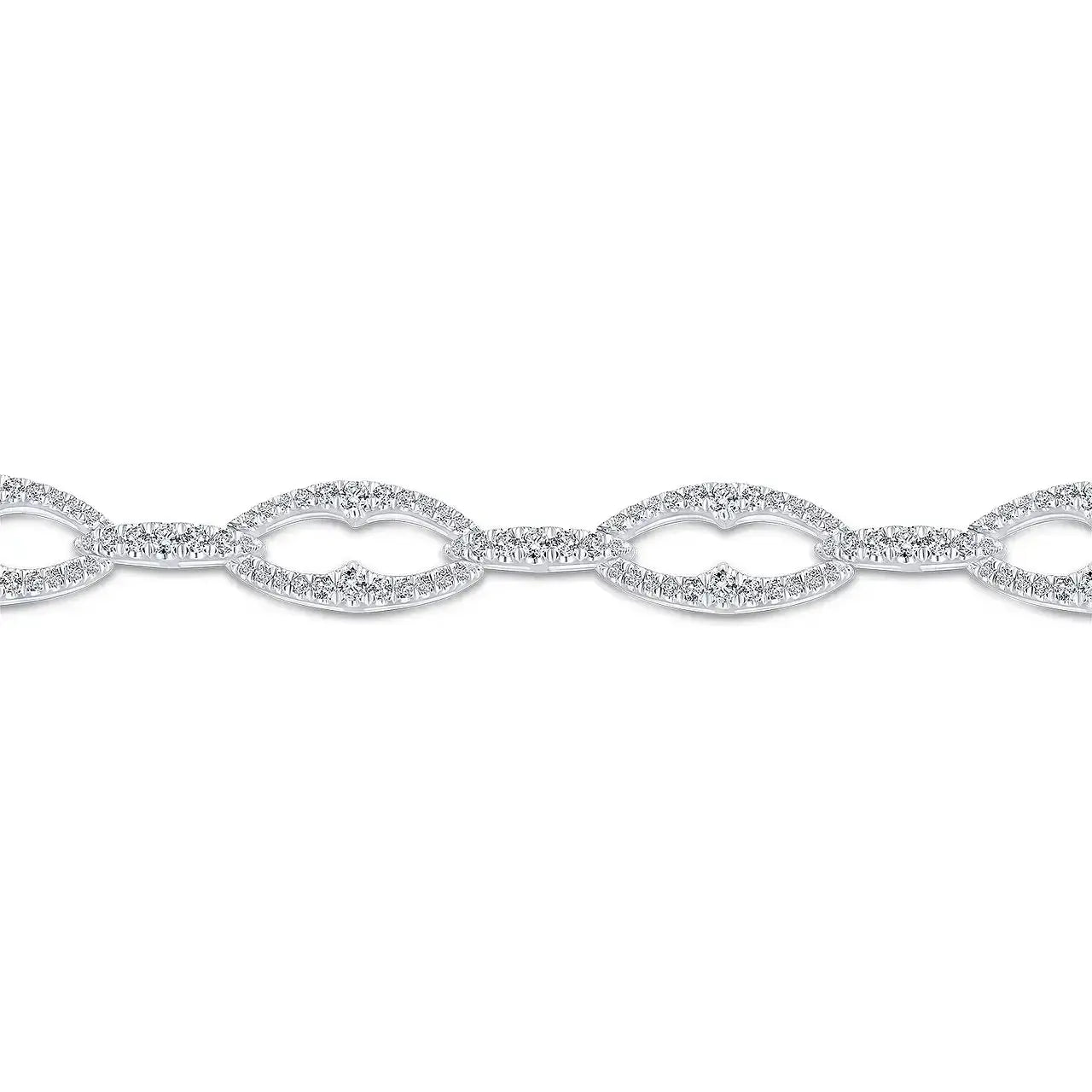 14K White Gold Diamond Links Tennis Bracelet by THEDIAMONDSTORE | The Diamond Store Las Vegas