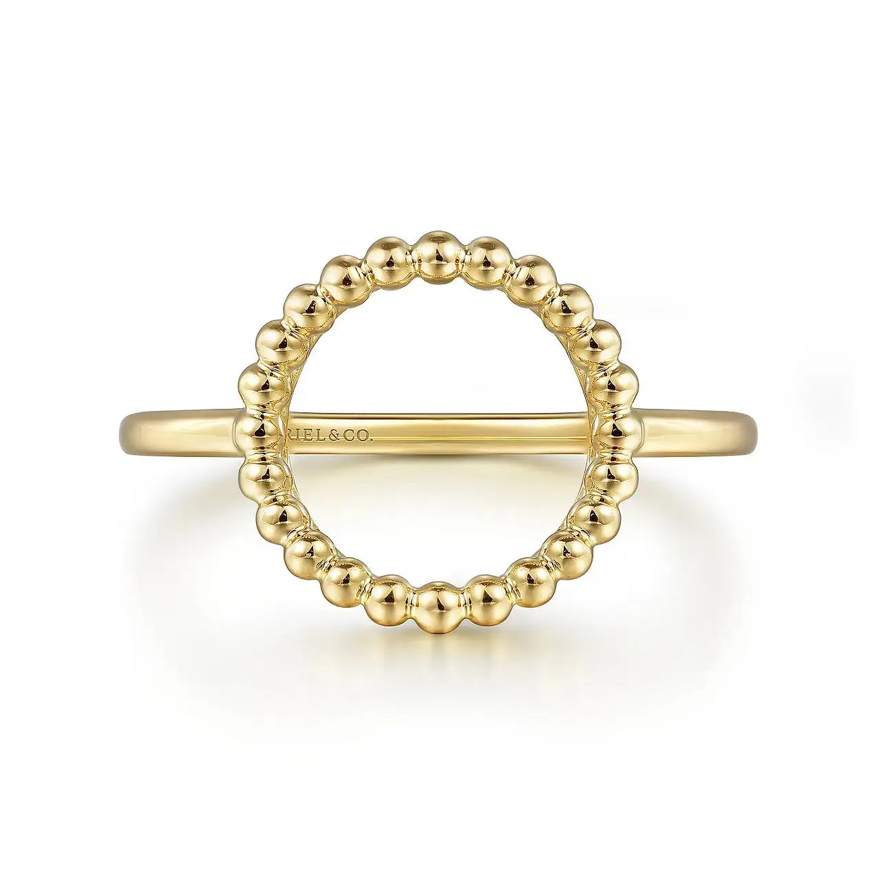 14K Yellow Plain Gold Bujukan Open Circle Ladies Ring - THEDIAMONDSTORE