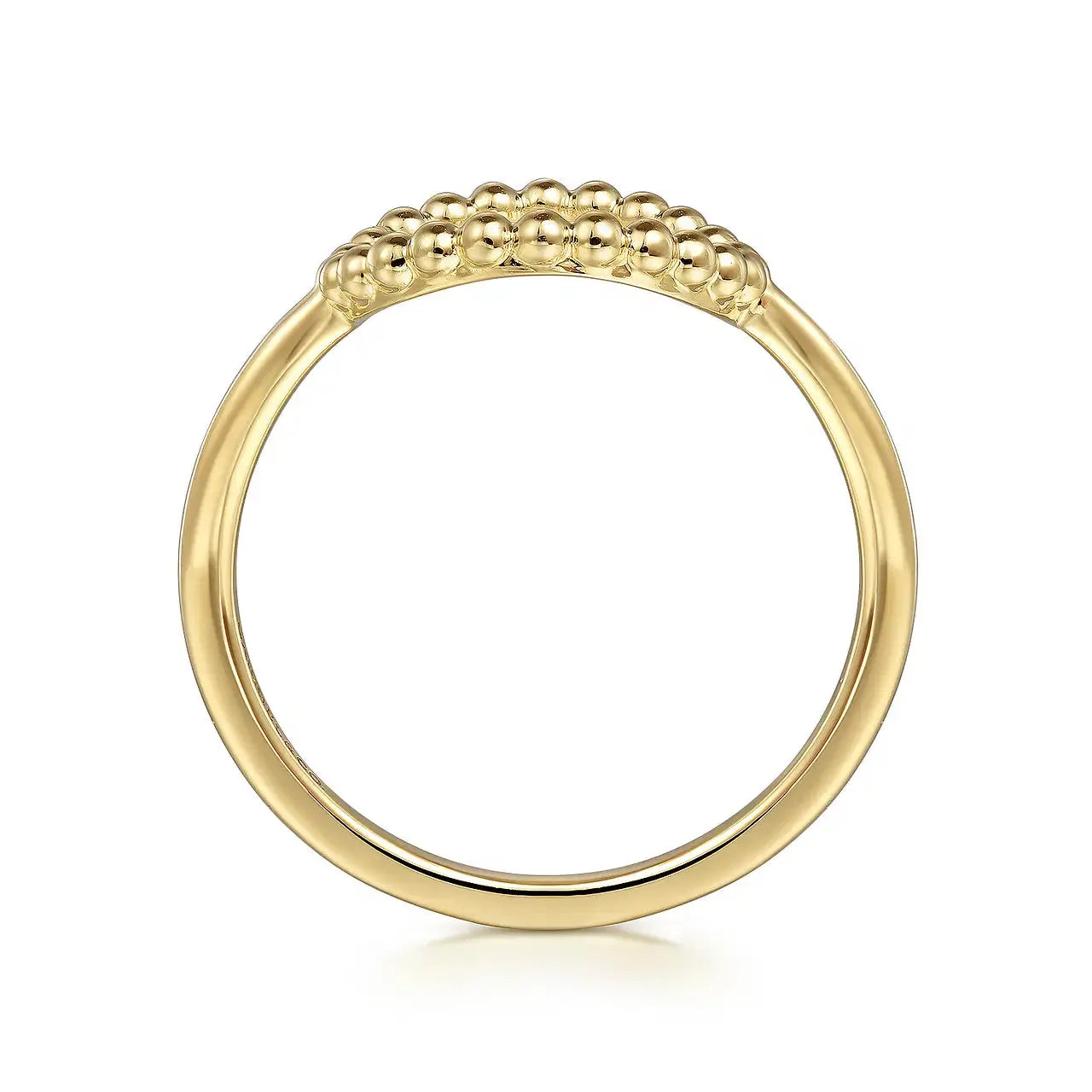 14K Yellow Plain Gold Bujukan Open Circle Ladies Ring - THEDIAMONDSTORE
