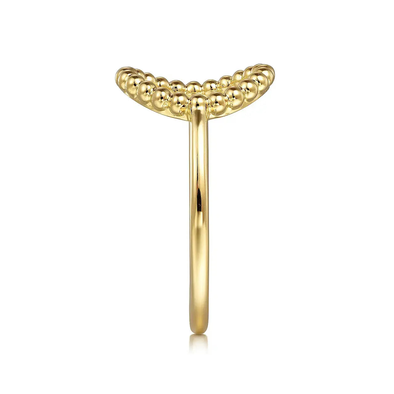 14K Yellow Plain Gold Bujukan Open Circle Ladies Ring - THEDIAMONDSTORE