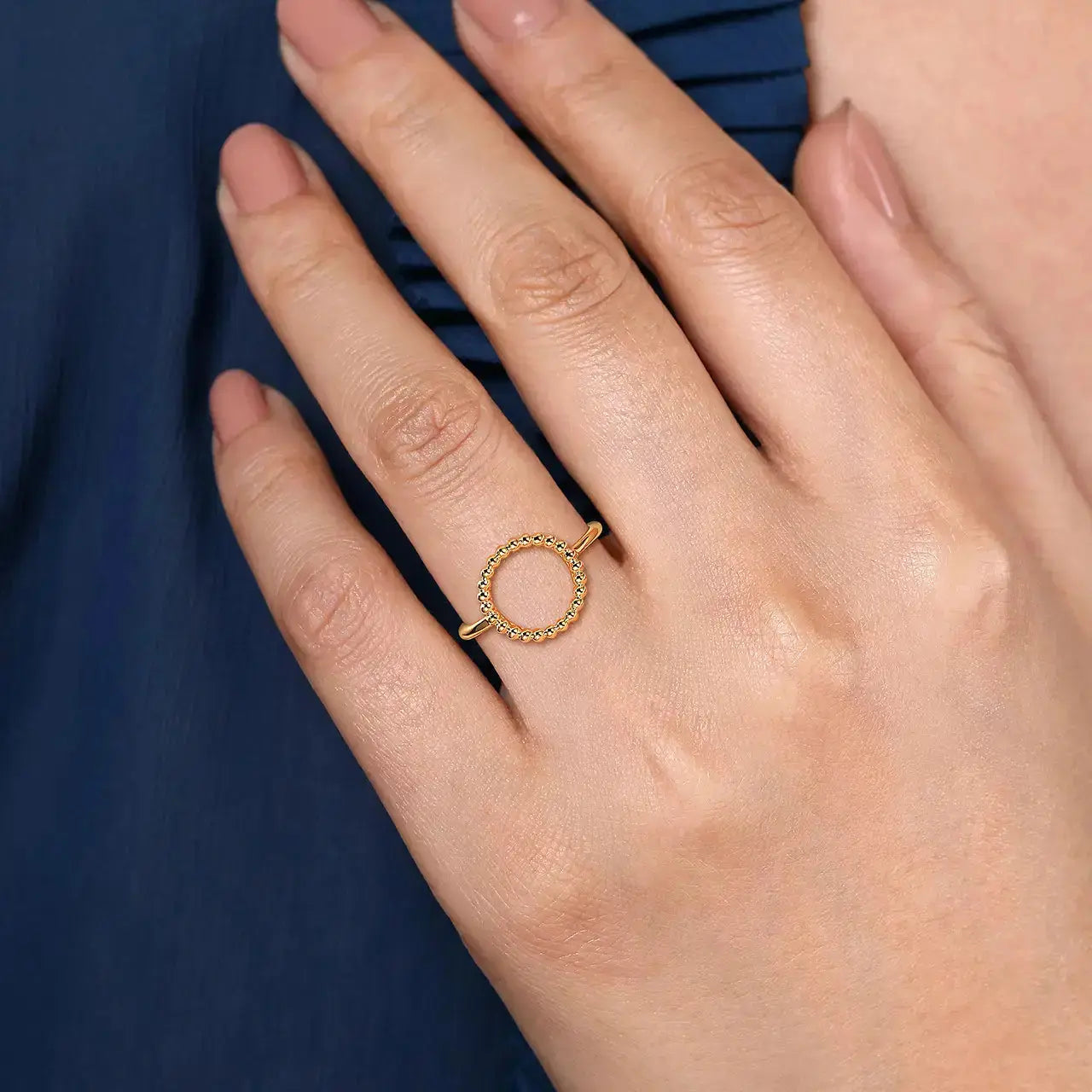 14K Yellow Plain Gold Bujukan Open Circle Ladies Ring by THEDIAMONDSTORE | The Diamond Store Las Vegas