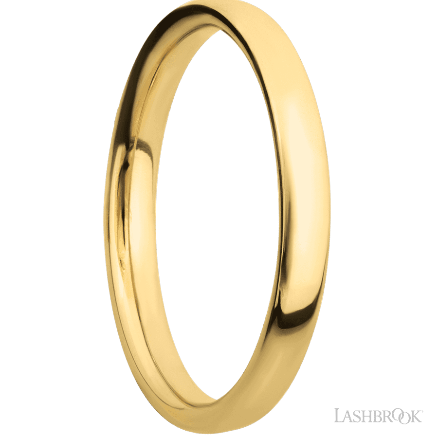 3 mm wide Ultra Comfort (our most comfortable profile) 14K Yellow Gold band.