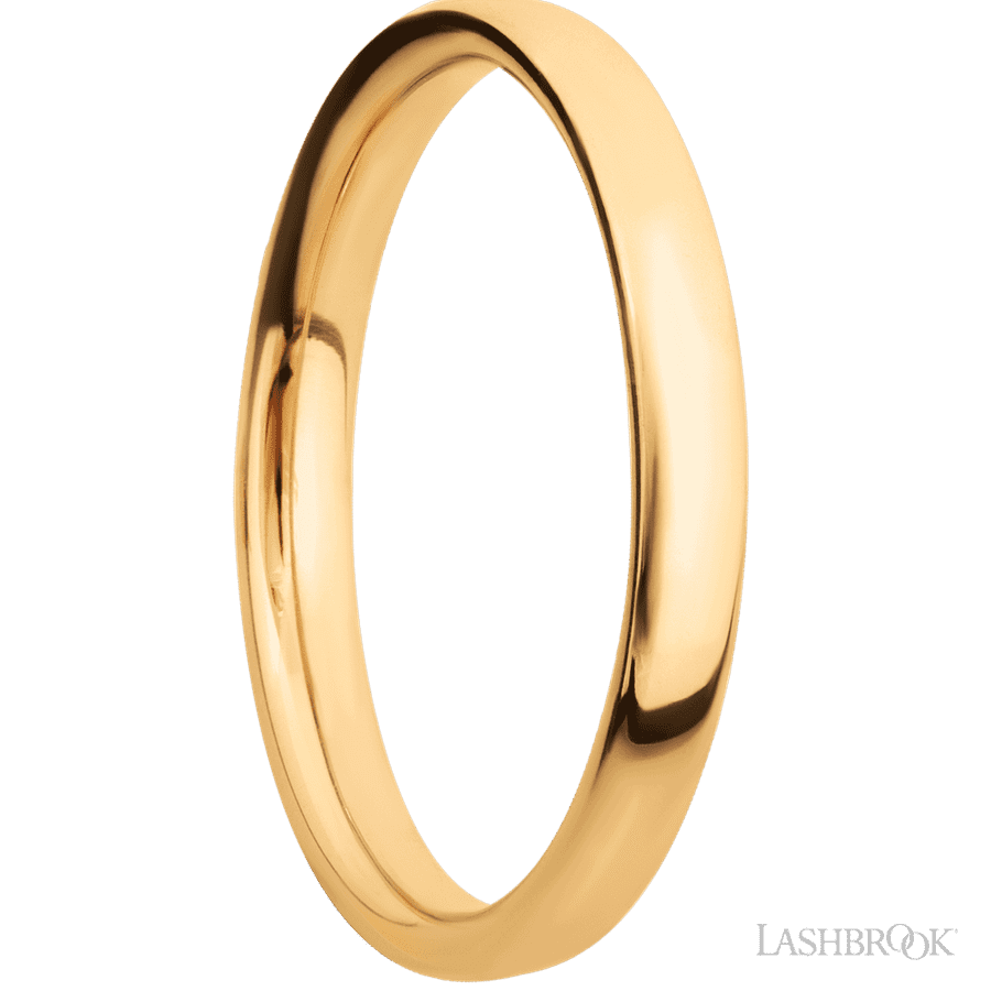 3 mm wide Ultra Comfort (our most comfortable profile) 14K Yellow Gold band.