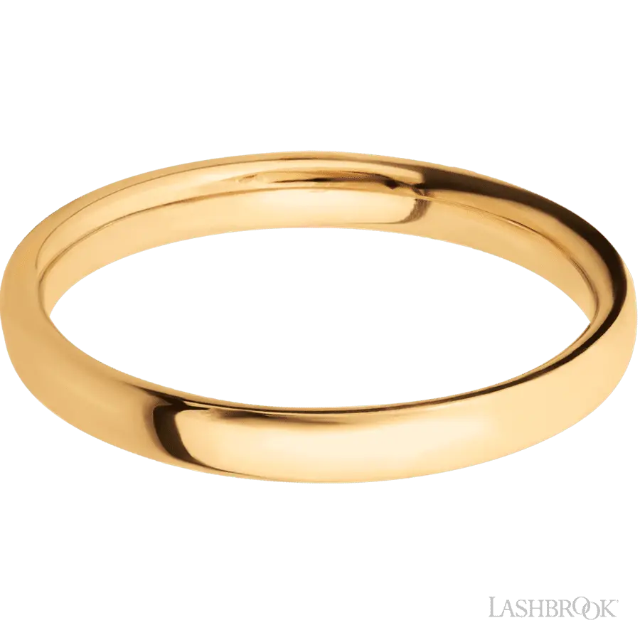 3 mm wide Ultra Comfort (our most comfortable profile) 14K Yellow Gold band.