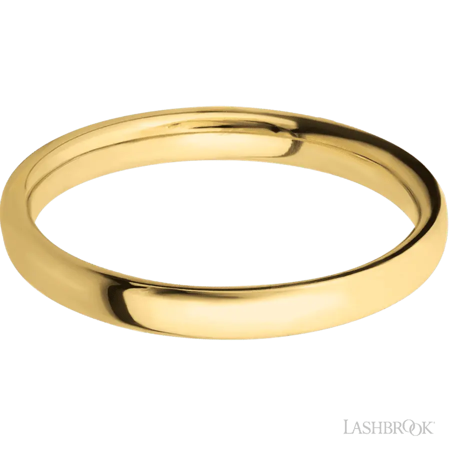 3 mm wide Ultra Comfort (our most comfortable profile) 14K Yellow Gold band.