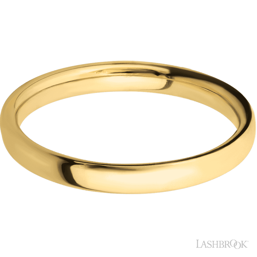 3 mm wide Ultra Comfort (our most comfortable profile) 14K Yellow Gold band.