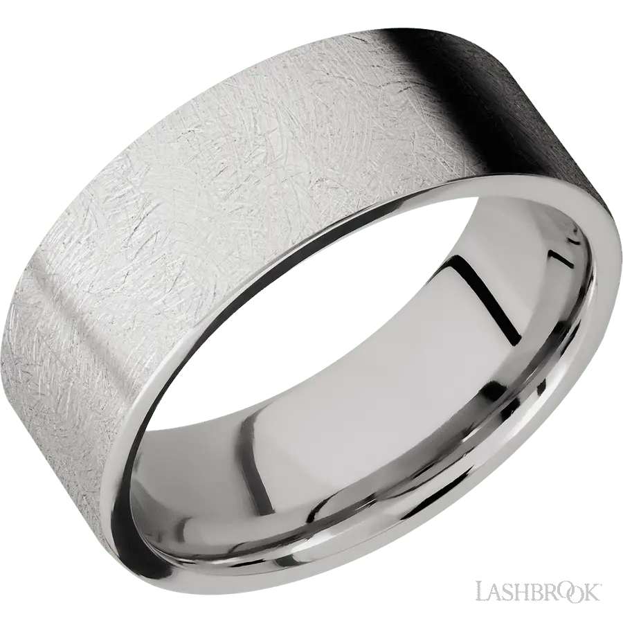 8 mm wide Flat Cobalt Chrome band. in Cobalt by Lashbrook | The Diamond Store Las Vegas