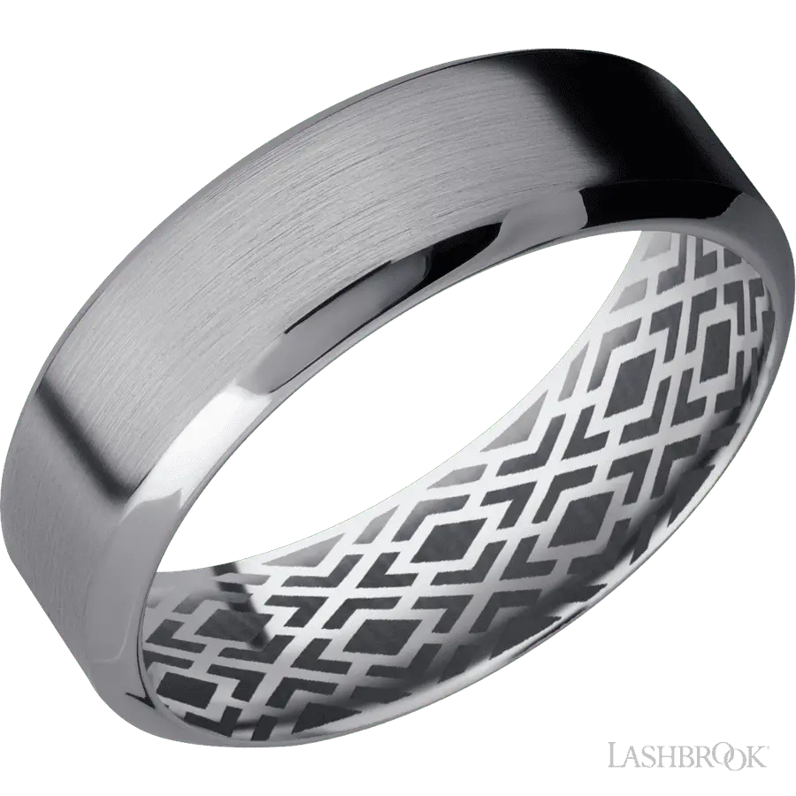 7 mm wide High Bevel Tantalum band.