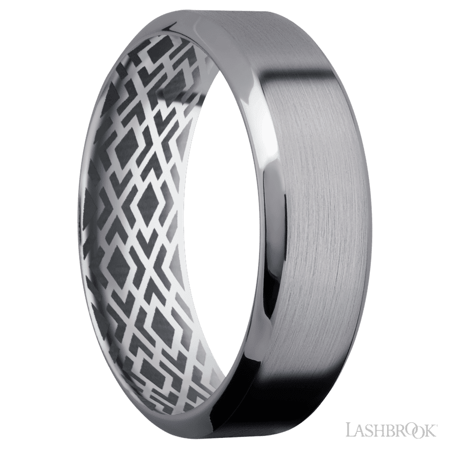 7 mm wide High Bevel Tantalum band.