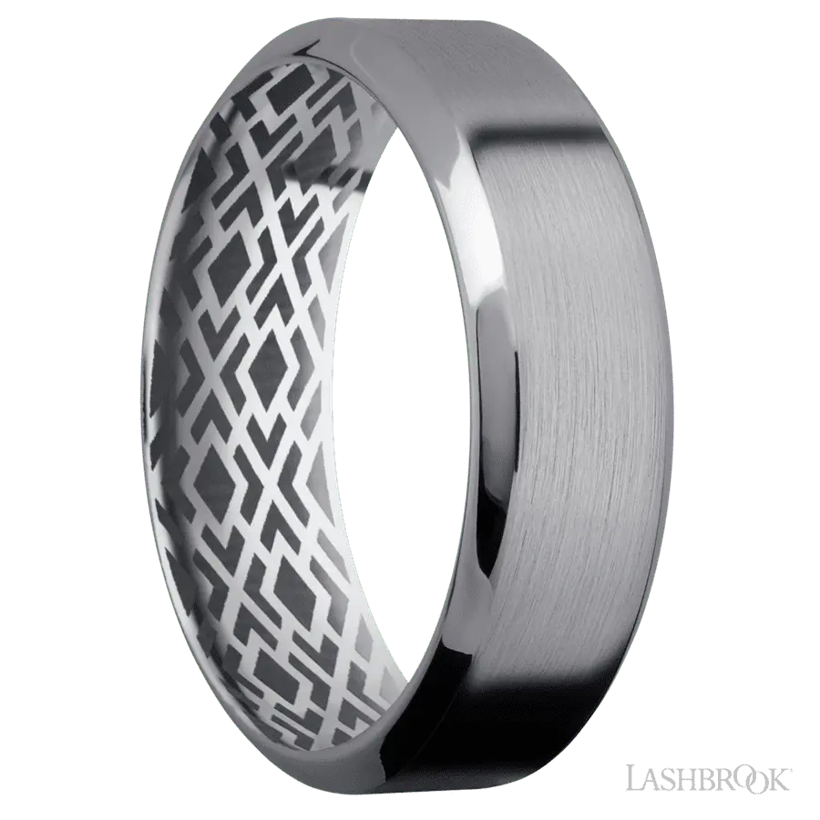 7 mm wide High Bevel Tantalum band.