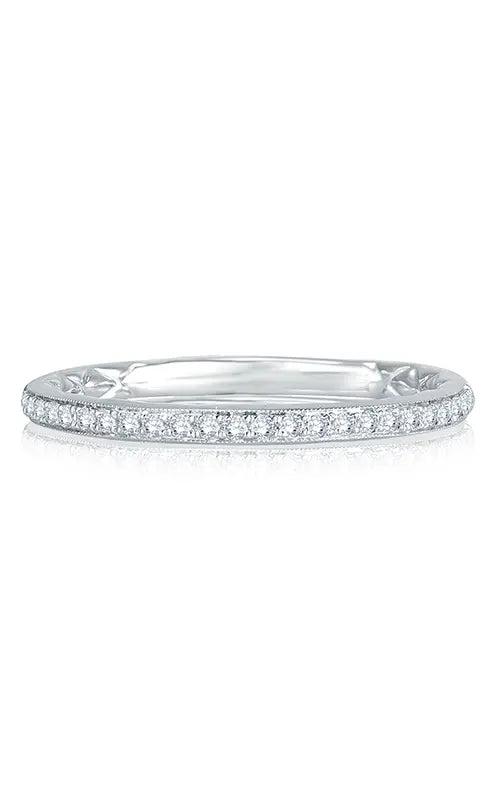 A.JAFFE Art Deco Wedding Band in 14K White Gold by A.Jaffe | The Diamond Store Las Vegas