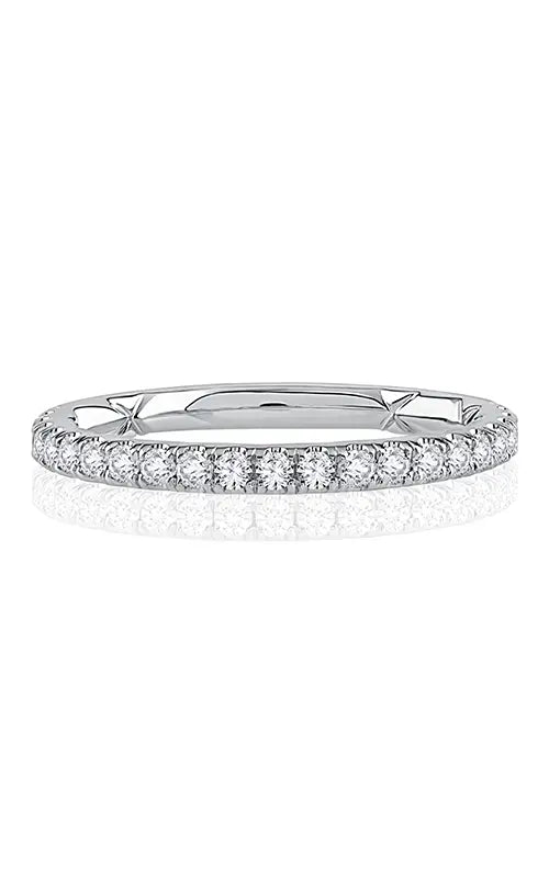 A.JAFFE Classics Wedding Band in 14K White Gold by A.Jaffe | The Diamond Store Las Vegas