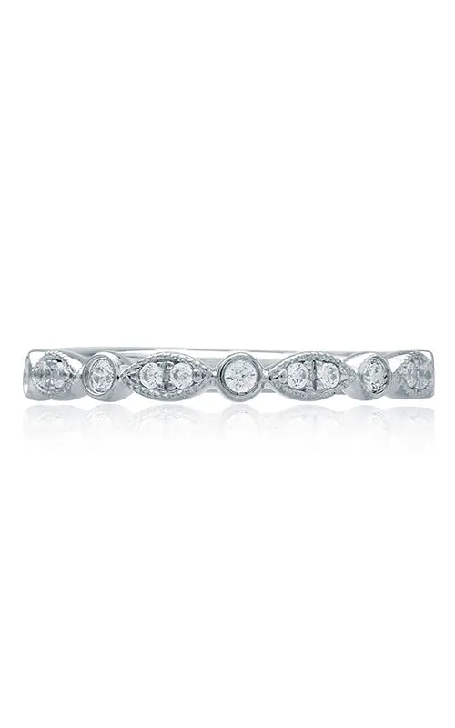 A.JAFFE Classics Wedding Band in 14K White Gold by A.Jaffe | The Diamond Store Las Vegas