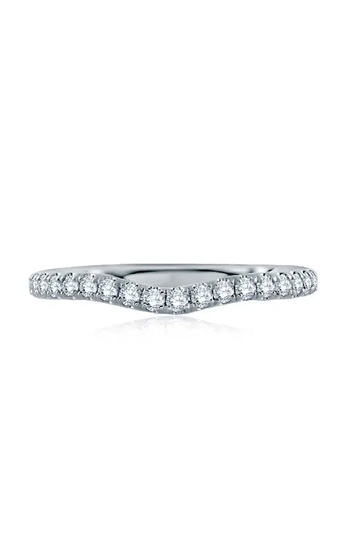 A.JAFFE Classics Wedding Band in 18K White Gold by A.Jaffe | The Diamond Store Las Vegas