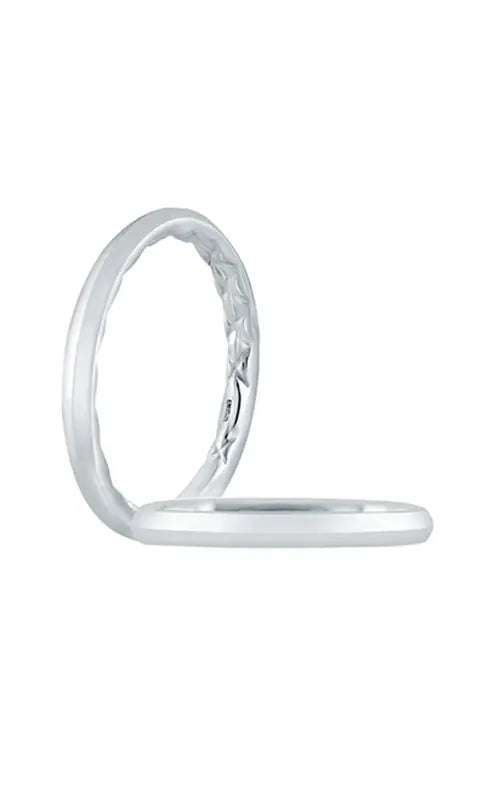 A.JAFFE Classics Wedding Band in 18K White Gold by A.Jaffe | The Diamond Store Las Vegas