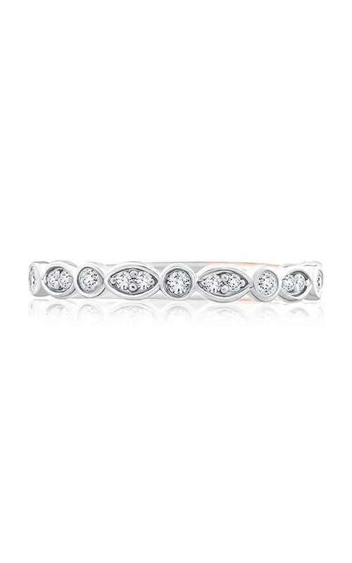 A.JAFFE Classics Wedding Band in 18K White Gold by A.Jaffe | The Diamond Store Las Vegas