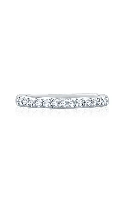 A.JAFFE Classics Wedding Band in 18K White Gold by A.Jaffe | The Diamond Store Las Vegas