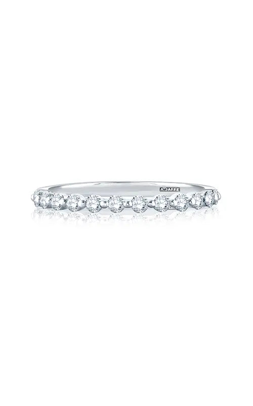 A.JAFFE Classics Wedding Band in 18K White Gold by A.Jaffe | The Diamond Store Las Vegas