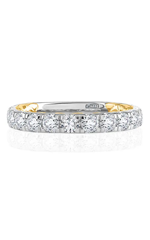 A.JAFFE Metropolitan Wedding Band in 18K White Gold by A.Jaffe | The Diamond Store Las Vegas