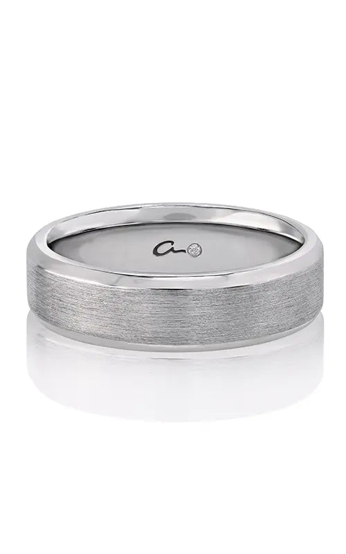 A.Jaffe Plain Wedding Band in 14K White Gold by A.Jaffe | The Diamond Store Las Vegas