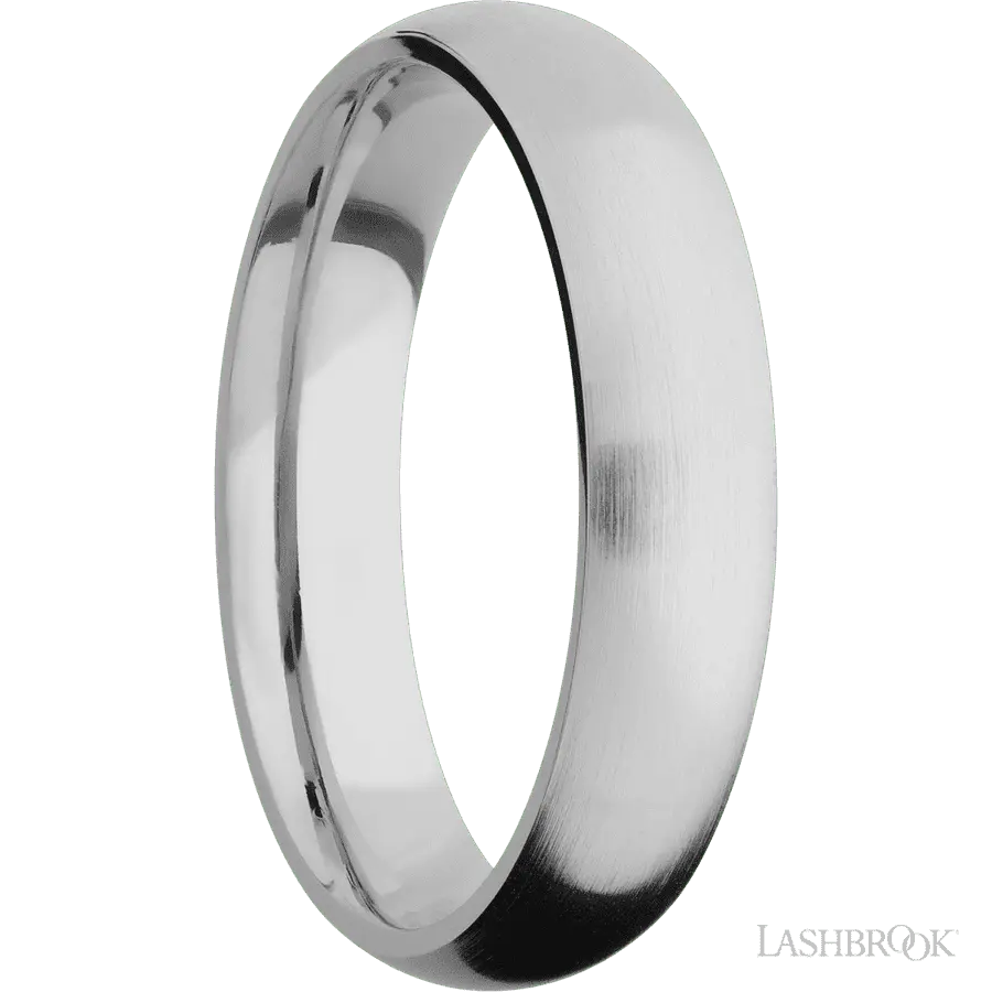 5 mm wide Domed Titanium band.
