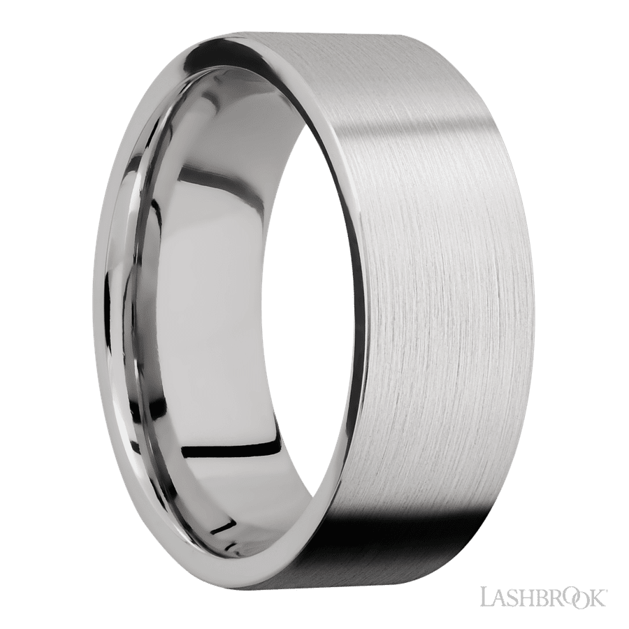 8 mm wide Flat Cobalt Chrome band.
