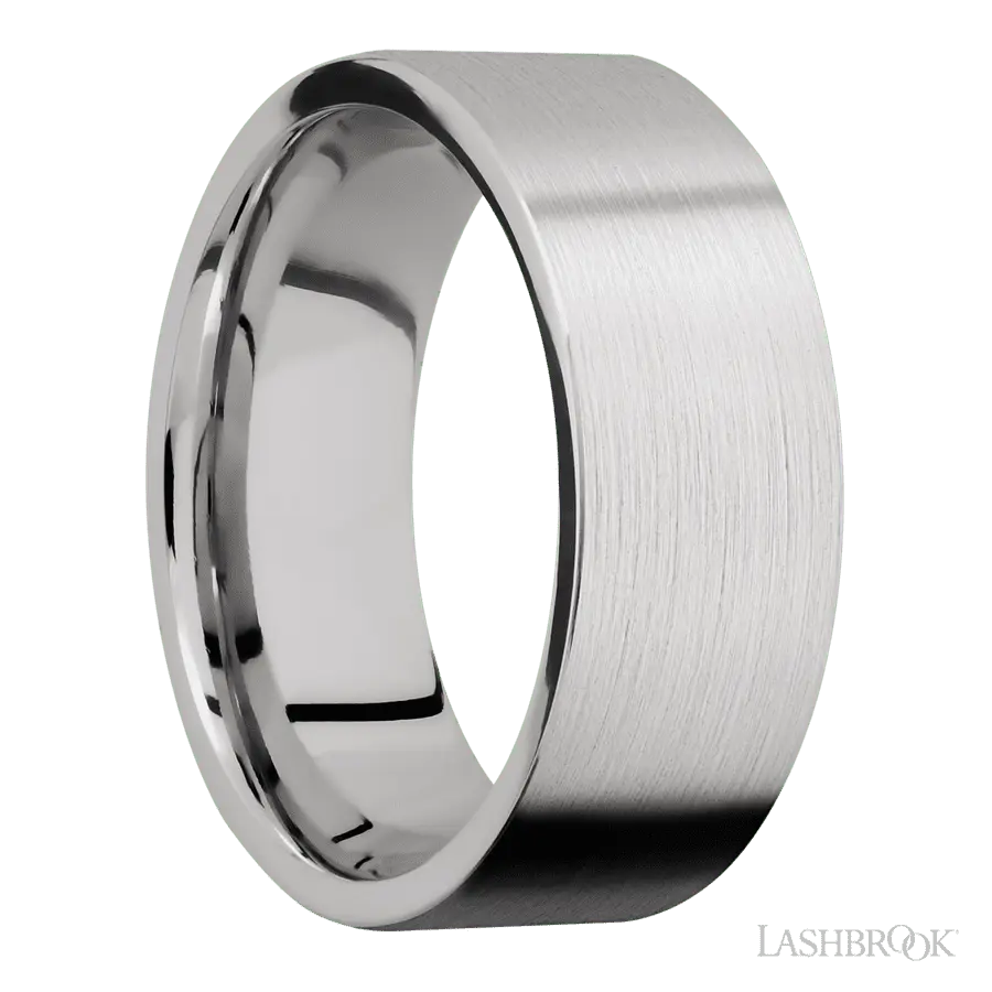 8 mm wide Flat Cobalt Chrome band.