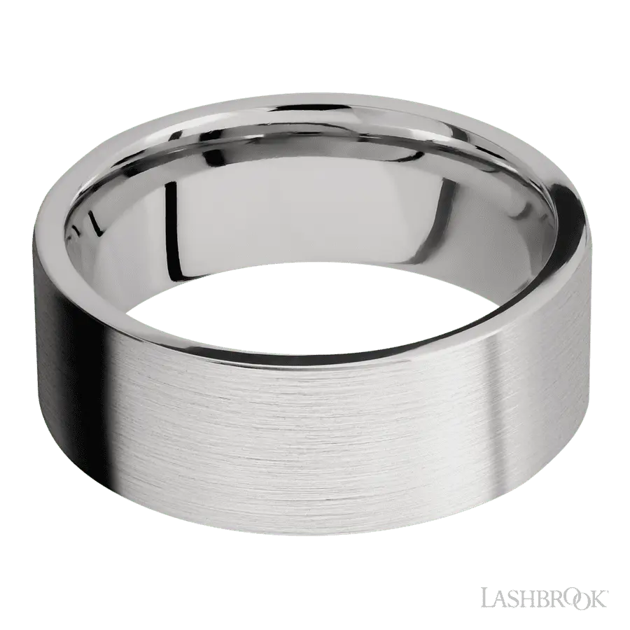 8 mm wide Flat Cobalt Chrome band.