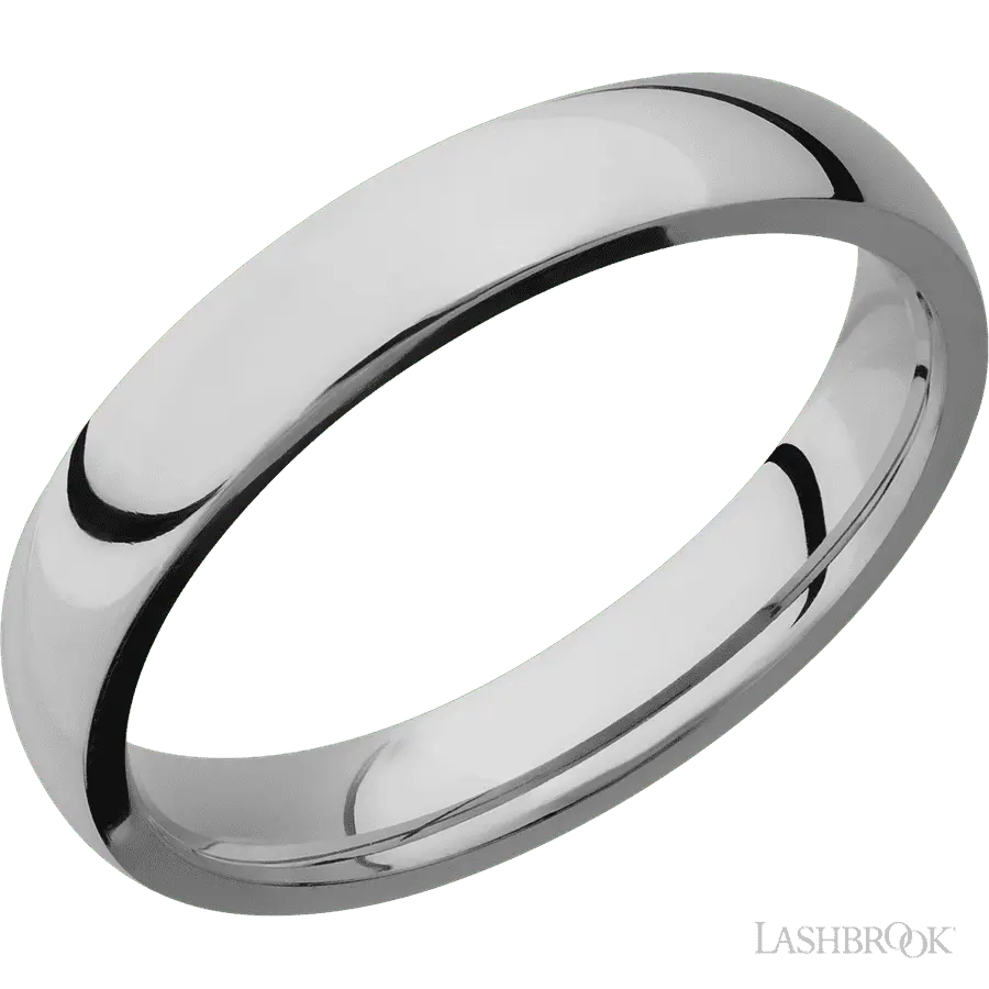 4 mm wide Domed Titanium band.