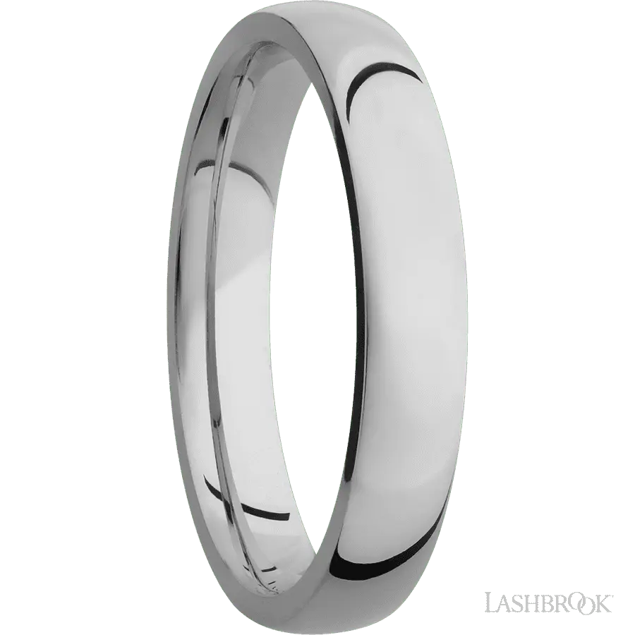 4 mm wide Domed Titanium band.