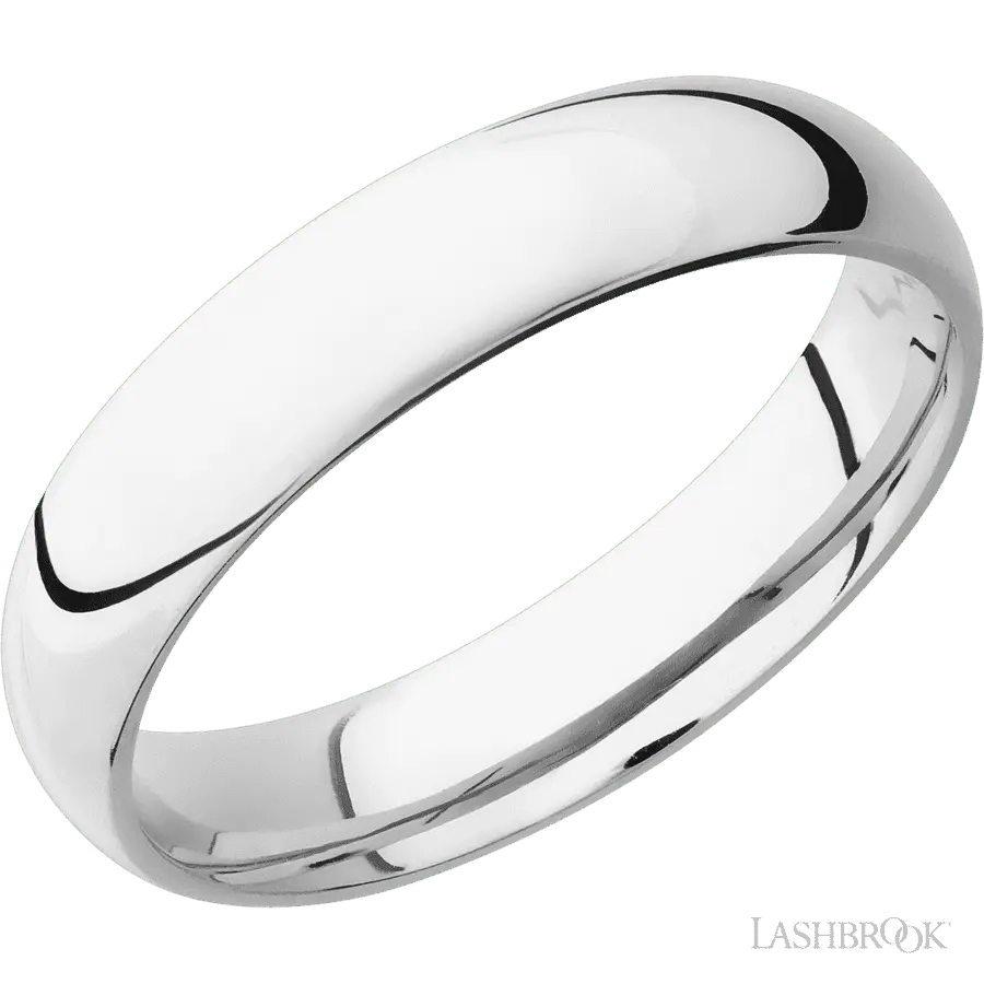5 mm wide Domed Cobalt Chrome band.