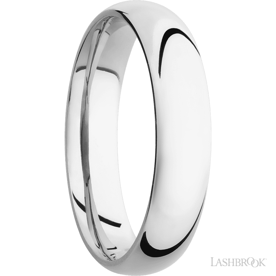 5 mm wide Domed Cobalt Chrome band.