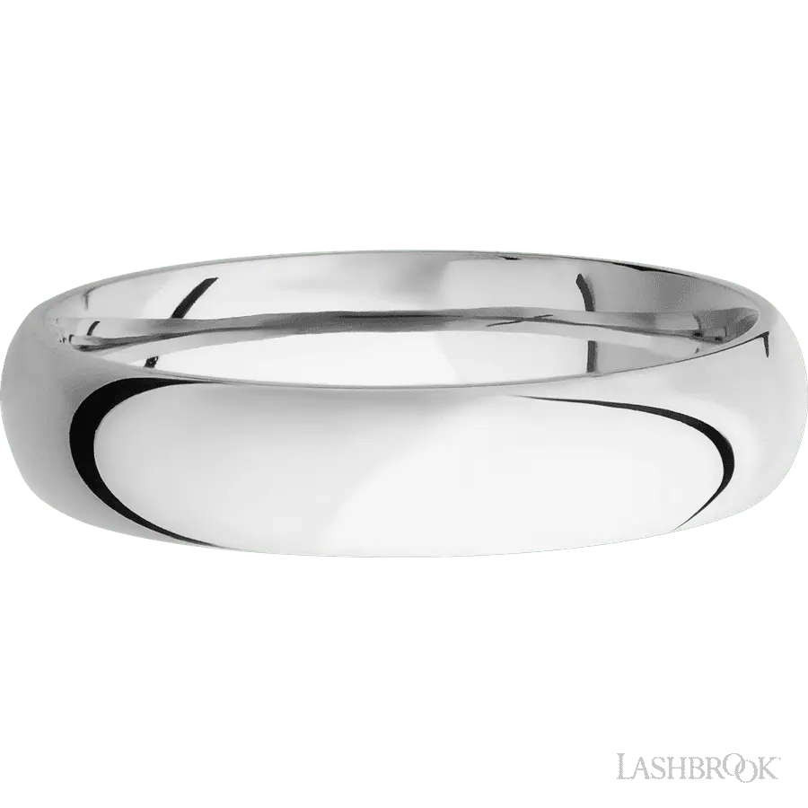 5 mm wide Domed Cobalt Chrome band.