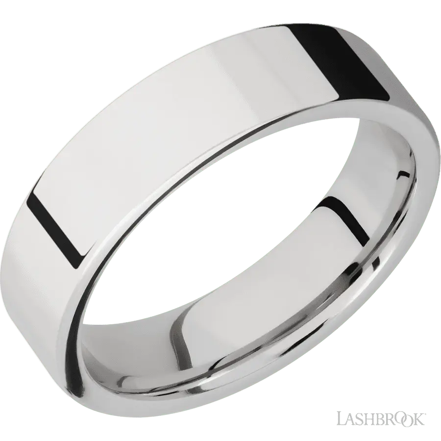 6 mm wide Flat Cobalt Chrome band. in Cobalt by Lashbrook | The Diamond Store Las Vegas
