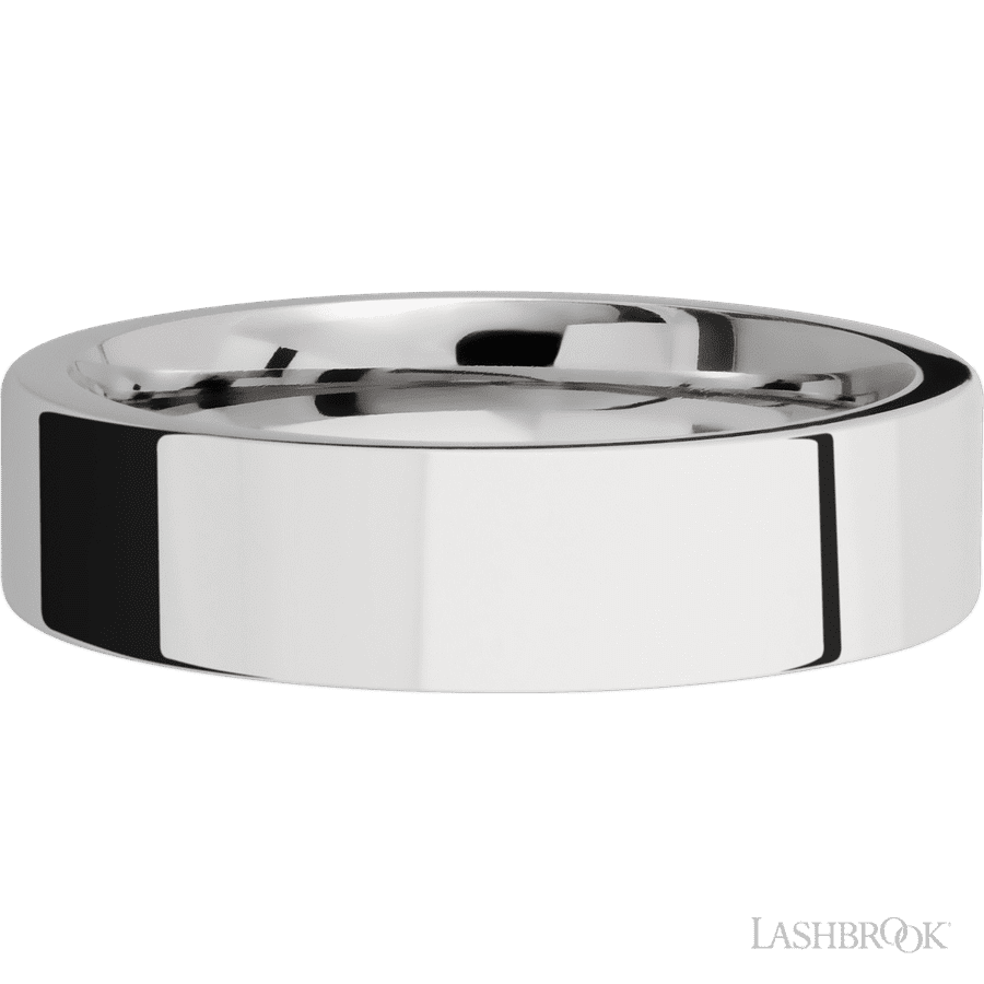 6 mm wide Flat Cobalt Chrome band.