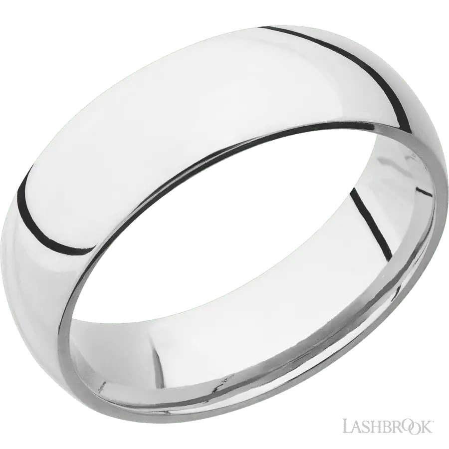 7 mm wide Domed Cobalt Chrome band.