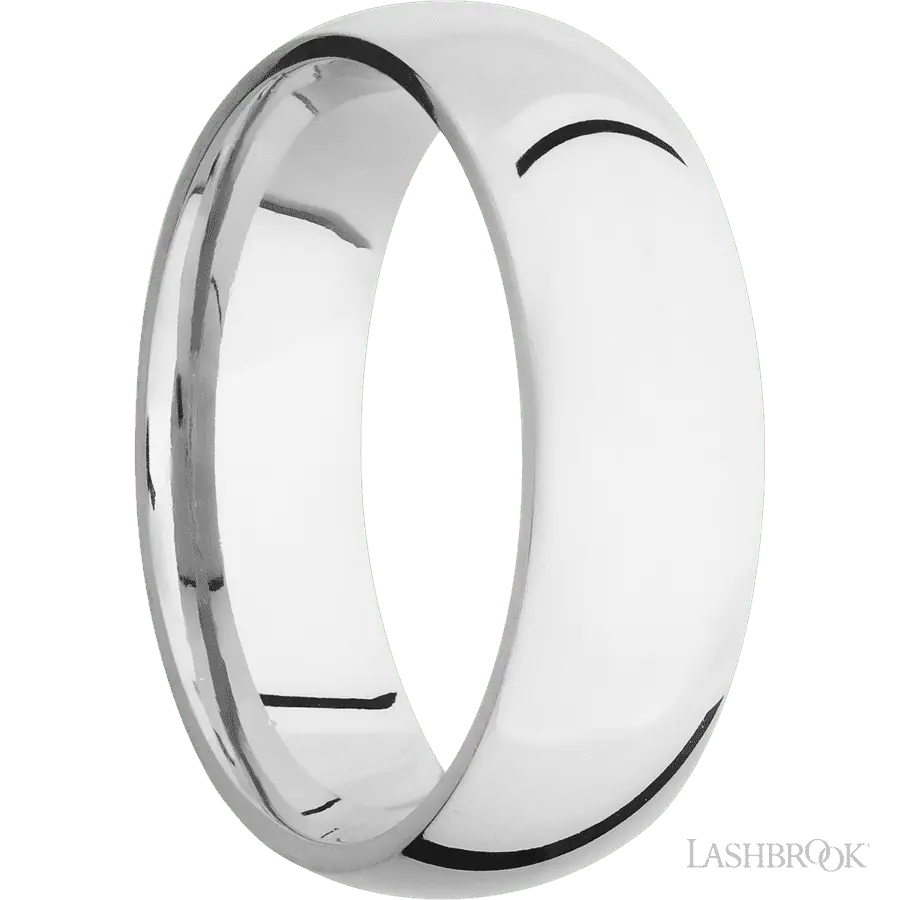 7 mm wide Domed Cobalt Chrome band.
