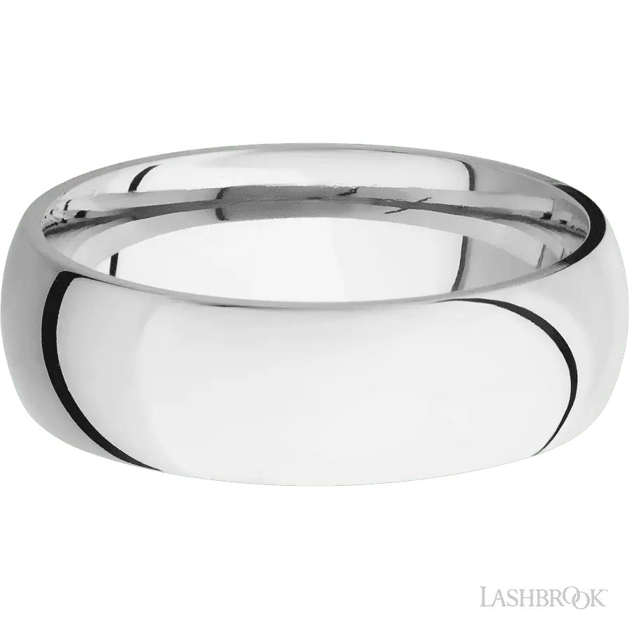 7 mm wide Domed Cobalt Chrome band.