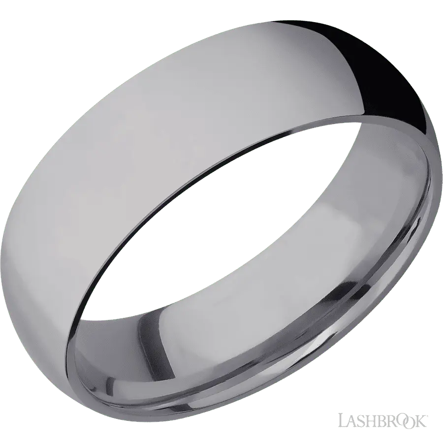 7 mm wide Domed Tantalum band.