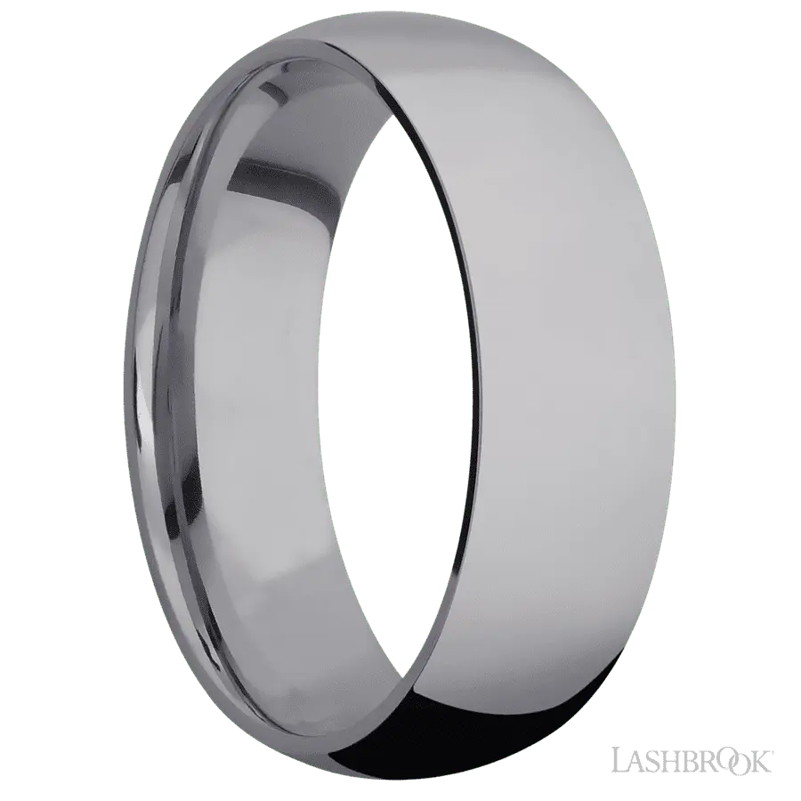 7 mm wide Domed Tantalum band.