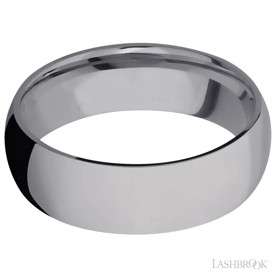 7 mm wide Domed Tantalum band.