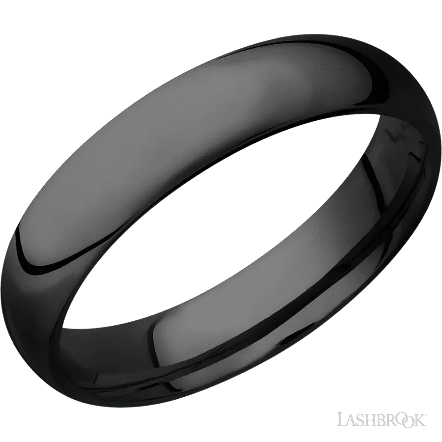 5 mm wide Domed Zirconium band.