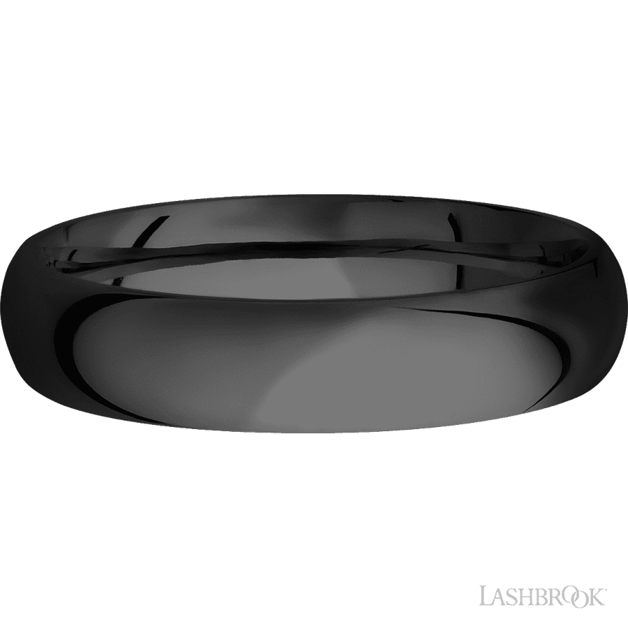 5 mm wide Domed Zirconium band.