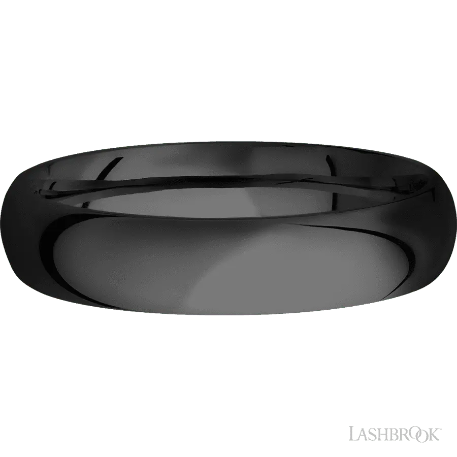 5 mm wide Domed Zirconium band.