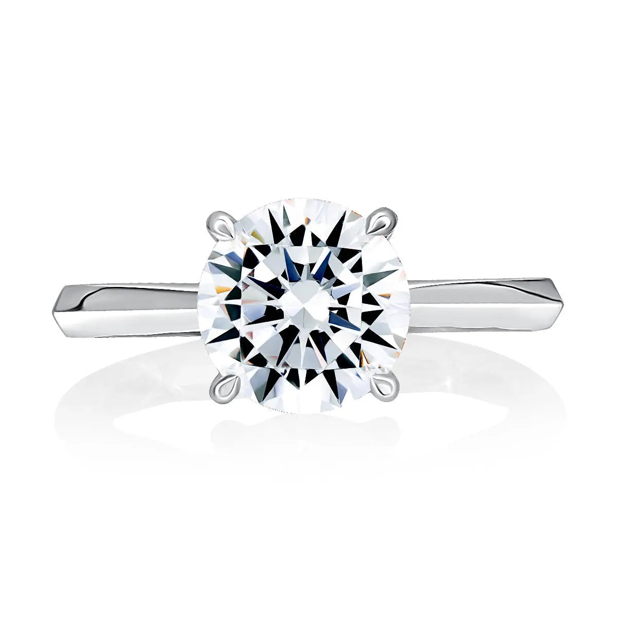 Solitaire Engagement Ring with Surprise Diamonds<br><span style="font-size:15px;">Style: ME2211Q/156</style>