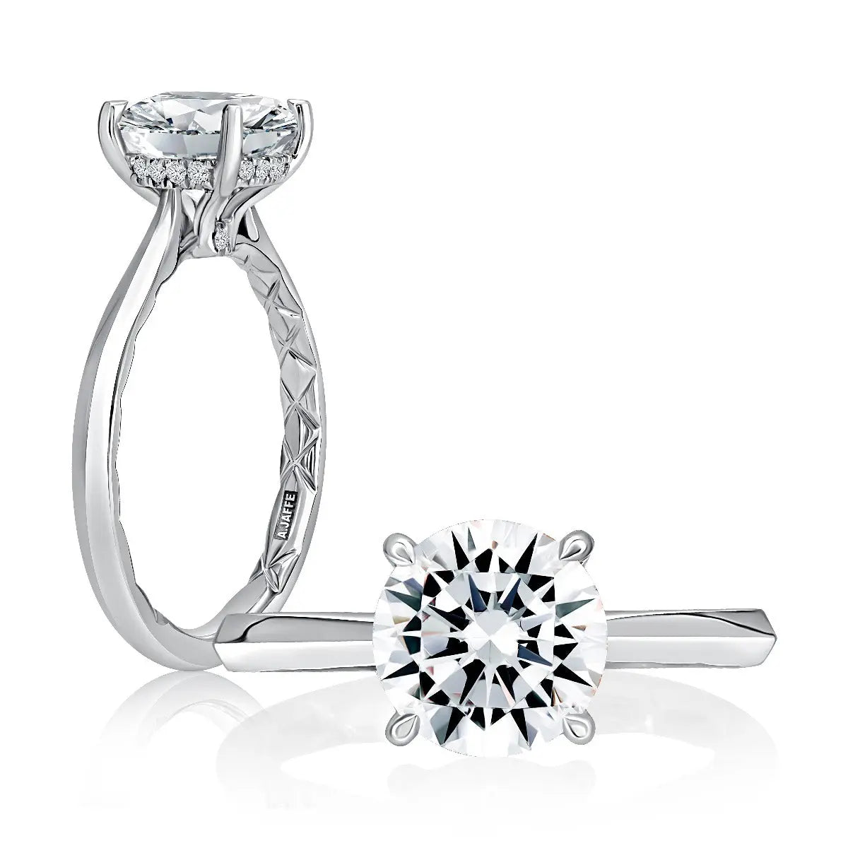 Solitaire Engagement Ring with Surprise Diamonds<br>Style: ME2211Q/156