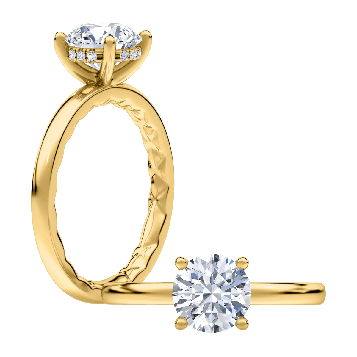 Classic Solitaire Round Center Diamond Engagement Ring<br><span style="font-size:15px;">Style: MECRD2959Q/156</span>