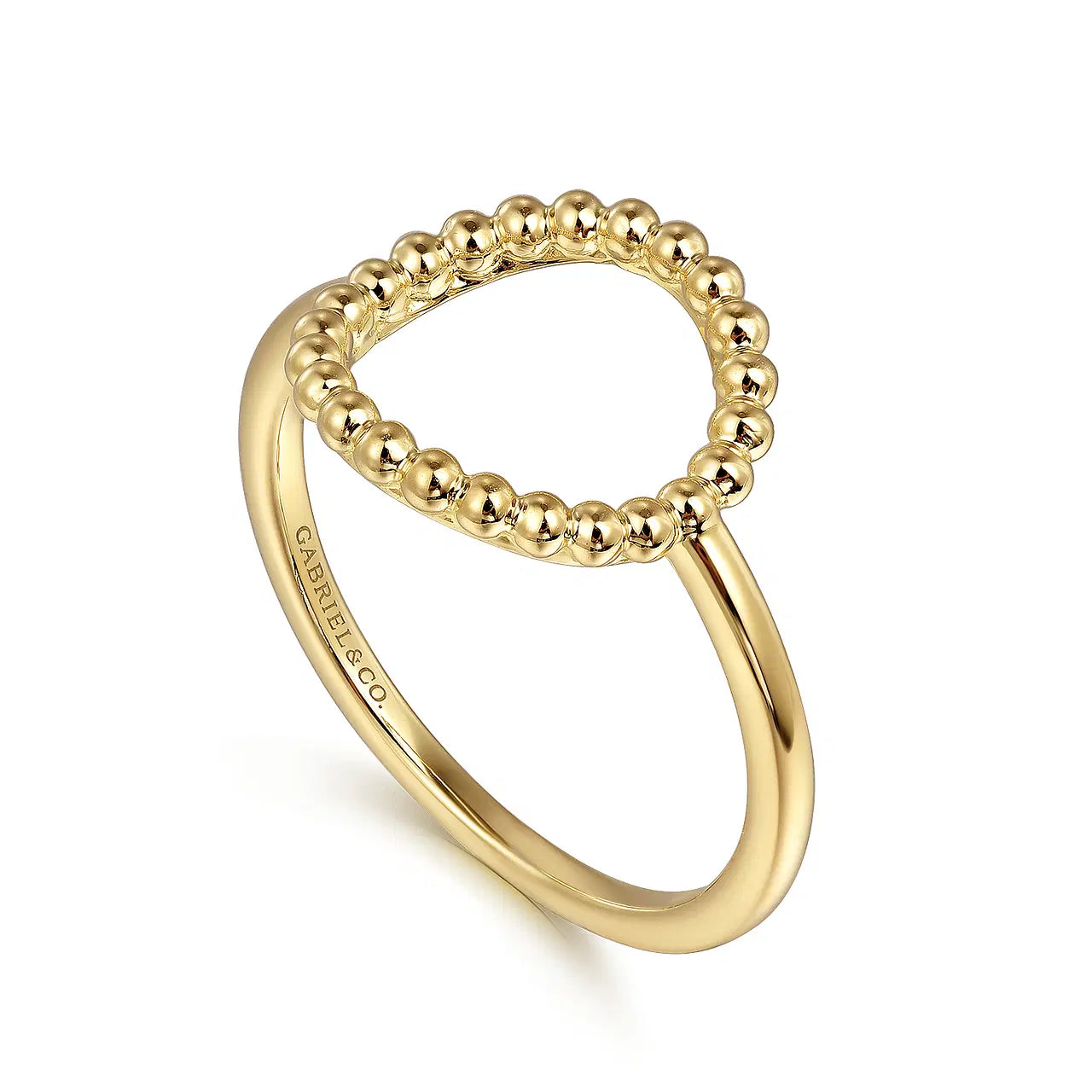 14K Yellow Plain Gold Bujukan Open Circle Ladies Ring