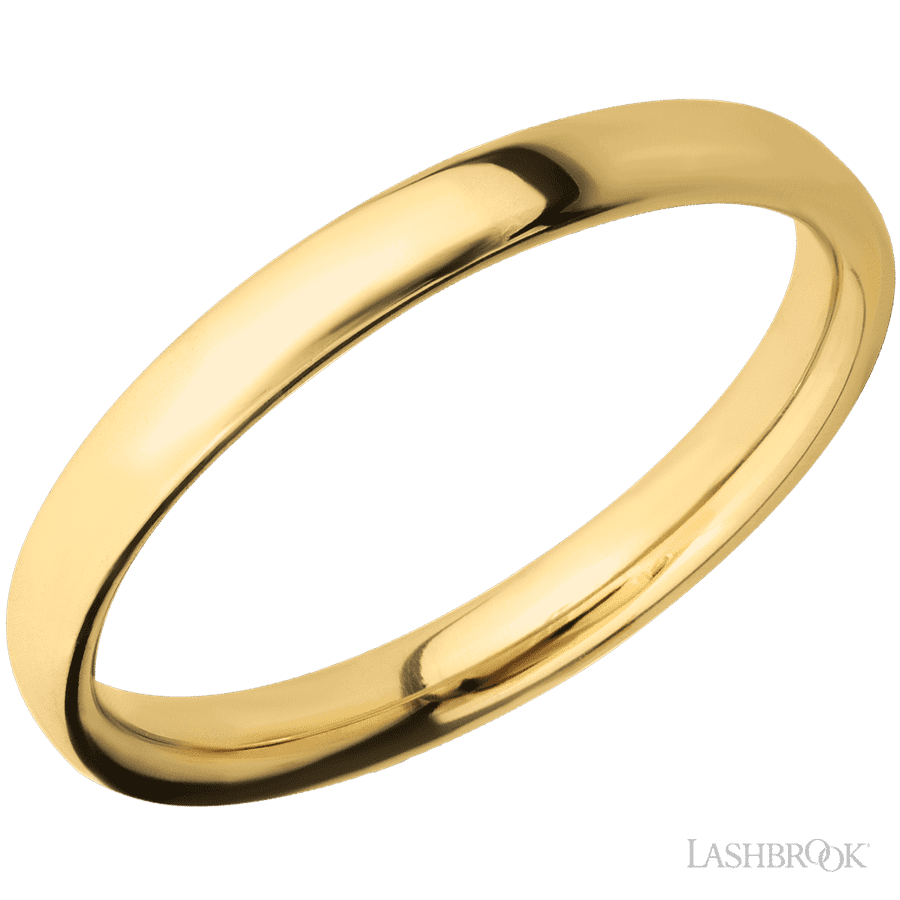 3 mm wide Ultra Comfort (our most comfortable profile) 14K Yellow Gold band.