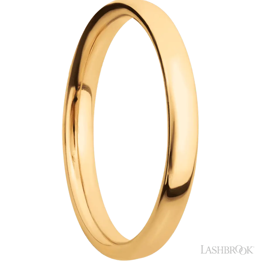3 mm wide Ultra Comfort (our most comfortable profile) 14K Yellow Gold band.